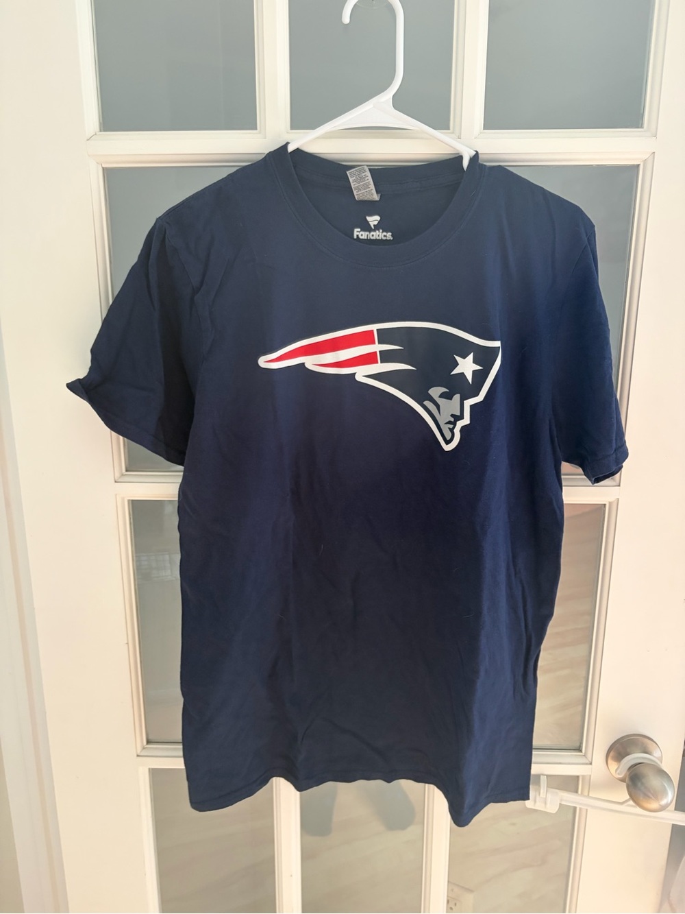 Fanatics Navy T-Shirt with Red & White Patriots Logo